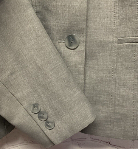 Kasper Women's Blazer Jacket Suit Separate Size 14 Solid Gray - 第 4/6 張圖片