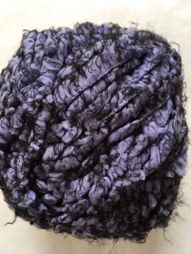 Crystal Palace Poof 4650 Periwinkle Puff Eyelash Yarn Supersoft SuperBulky 50g - Picture 2 of 3
