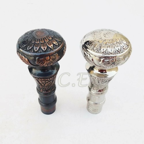 New Set Of 2 Solid Brass Designer Handle Victorian Vintage Wooden Walking Cane - Picture 9 of 13