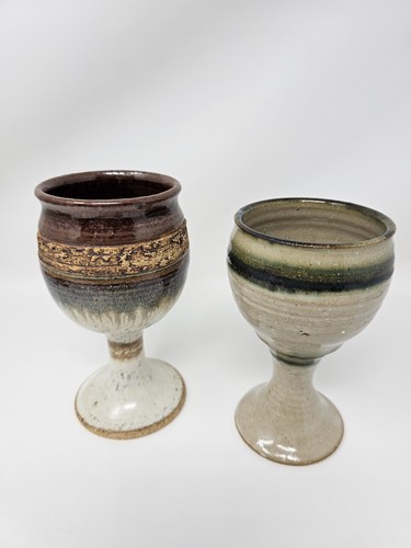 2 Kunstkeramik Wein Wasserkelche