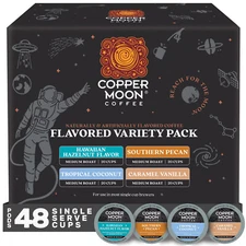Copper Moon Coffee Pods for K Cup Brewers, Flavored Variety Pack, 48 Count