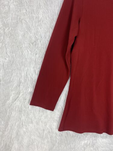 Blusa roja RALPH LAUREN negra etiqueta para mujer talla 14 cuello de barco mangas 3/4 - Imagen 2 de 10