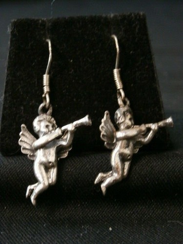 Impresionantes pendientes colgantes vintage de plata esterlina para el día de San Valentín. #1475 - Imagen 2 de 4