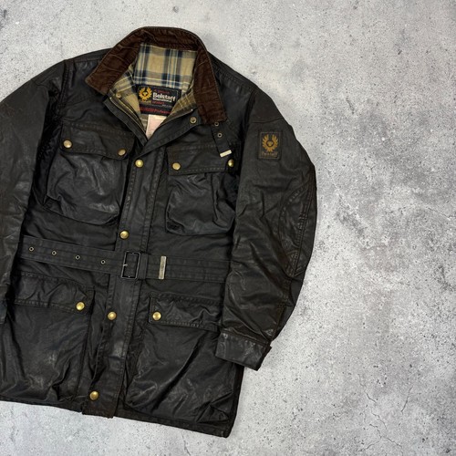 Vintage Belstaff 1980s Trailmaster Professional Green Waxed Cotton Jacket Size M - Picture 3 of 17