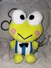 Sanrio Hello Kitty Keroppi 11” Blue Stripe Outfit Round 1 Stuffed Plush NWT