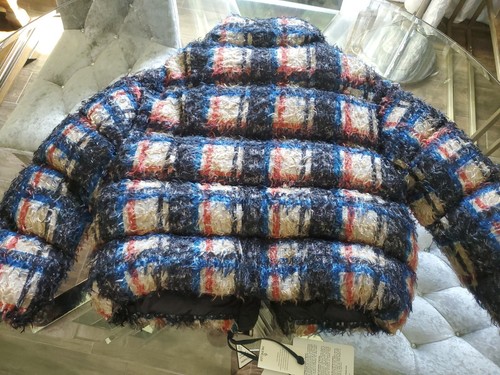 Moncler Labbe Giubotto Puffer Coat Jacket Pure Down Sz 1 S NWT $2395 RARE PLAID - Picture 13 of 22