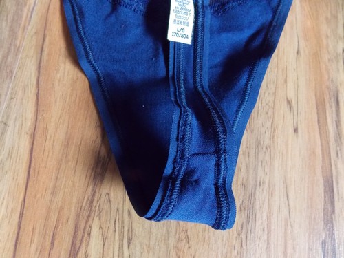 VICTORIA'S SECRET Navy Blue V String Thong Panty NEW In Bag Size L - Picture 10 of 11