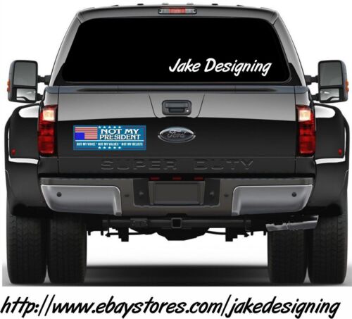 ANTI TRUMP Bumper Sticker or Magnet Pair of NOT MY PRESIDENT Anti Trump Decals - Picture 3 of 4