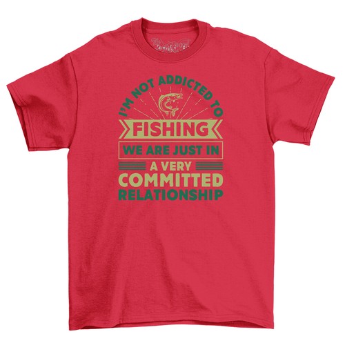 Lustiges T-Shirt "36 - Not addicted, just engagiert to fishing" für Angler, 100% C - Bild 4 von 46