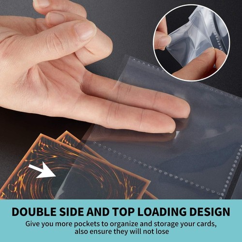648 Pockets Card Sleeves Binder Sheets 9 Pocket Page Protector for Trading Cards - Picture 4 of 7