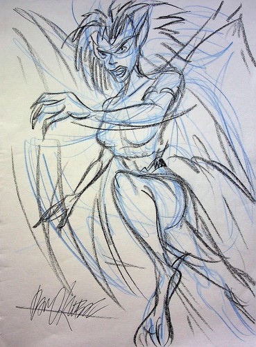 Gargoyles 1994 SIGNIERT DAN KUBAT handgezeichnet Walt Disney Fernsehen Figur Kunst - Bild 2 von 2