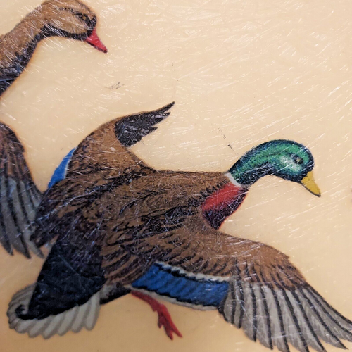 Vintage MCM handbemalt Grace Gilmore Original Stockente Tablett 21" x 15 3/4" - Bild 2 von 6