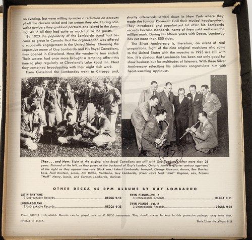 Guy Lombardo And His Royal Canadians Silver Jubilee 1925-1950 VG++ - Picture 4 of 7