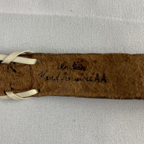 VTG Native American Hand Beaded-Hand Laced-Hand Tooled Child's Leather Belt 26" - Picture 8 of 12