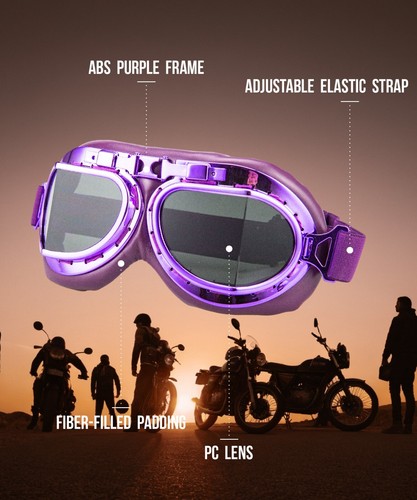 New CRG Vintage Bike Aviator Pilot Motorcycle Cruiser Scooter Goggles T08 Series - Picture 50 of 124
