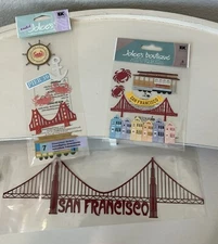 Lot of Jolee’s San Francisco Travel Theme Scrapbook Stickers And More  NEW!