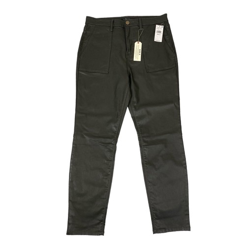 Sanctuary Jeans Women's Size 32 Stretch High Rise Ankle Olive Oil Coated Pants - Picture 2 of 9