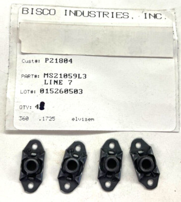 (10 PIECE LOT) MS21059L3, 10-32 Thread, Self-Locking Nutplate, Two Lug, Floating