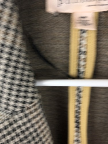 Philosophy Long Blazer Jacket SZM Black Gold Houndstooth Pockets One Button A28 - Picture 4 of 6