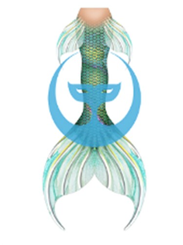 Rainbow Trout Mermaid Tail 2 Green Costume Swimwear add Monofin Fin - Bild 3 von 10