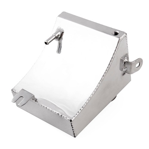 Silver Radiator Coolant Aluminum Overflow Tank Reservoir for Nissan 240SX S13 - Picture 3 of 6