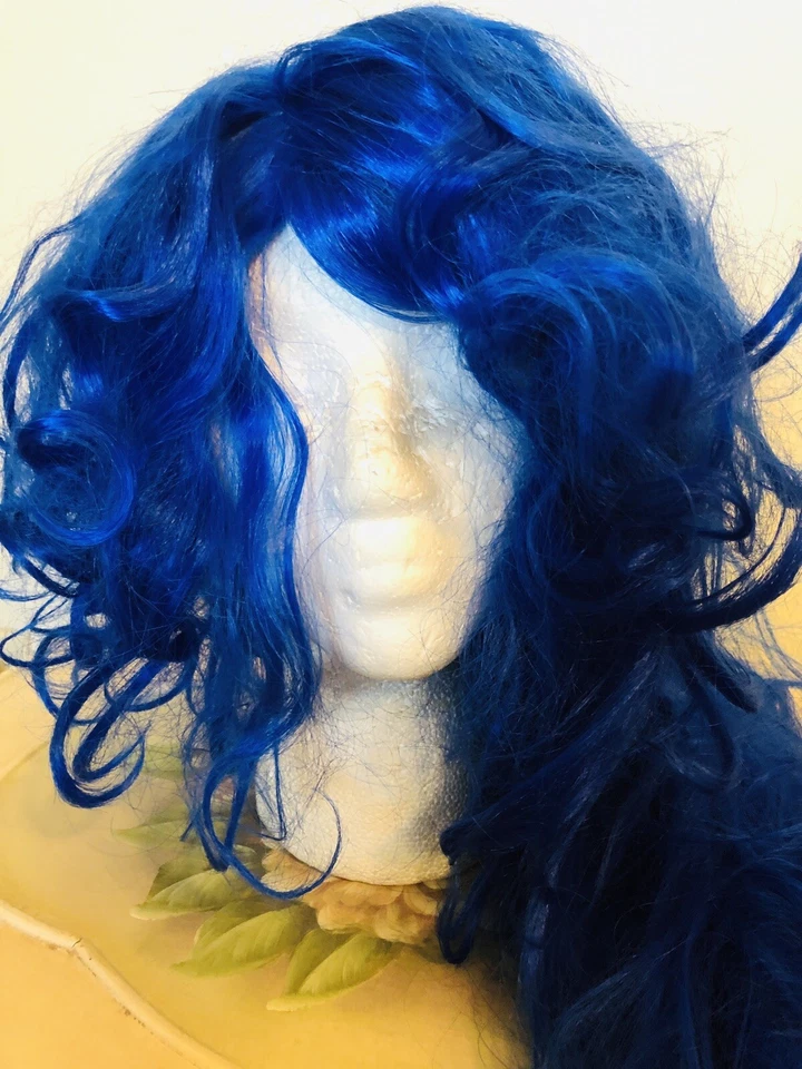 Peluca Azul Katy Perry Halloween Estrella del Pop Celebridad Juegos con disfraces Anime Mujer’s 32 pulgadas Foto 4 de 4