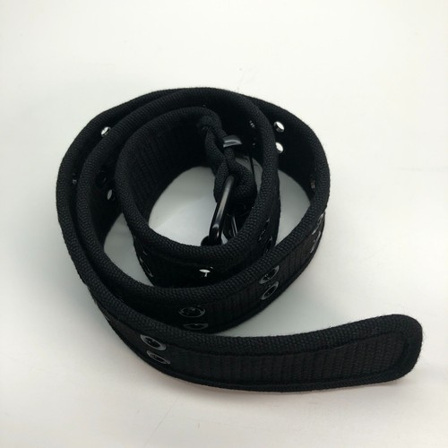 Unbranded Grommet Belt Black Mens Sz S 30-32 Double Prong NWT - Picture 3 of 8