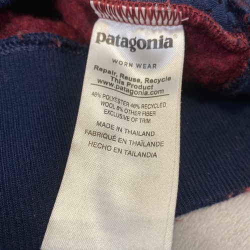 Patagonia Woolyester Fleece Pullover Women’s Sweater Red Maroon Size Large - Picture 15 of 18