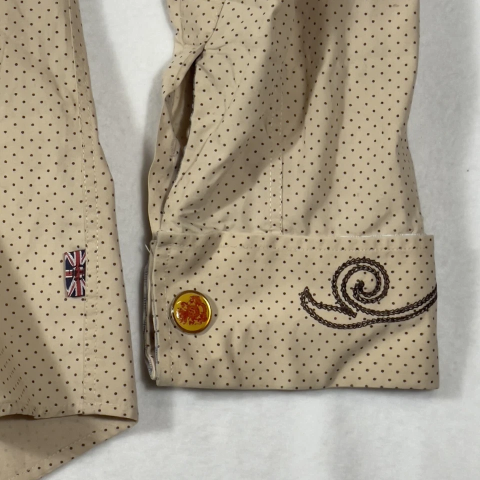 English Laundry Shirt button front Christopher Wicks embroidered, brown, size L. - Image 4 of 4