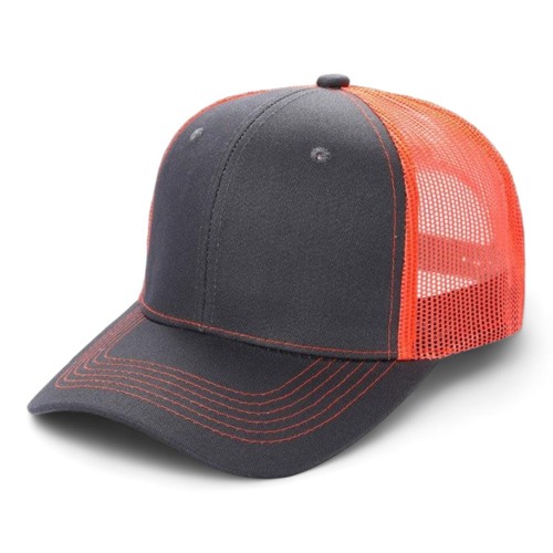Trucker Hat Cotton Mesh Baseball Snapback Cap Flat Visor Plain Hip Hop Mens MB - Picture 59 of 135