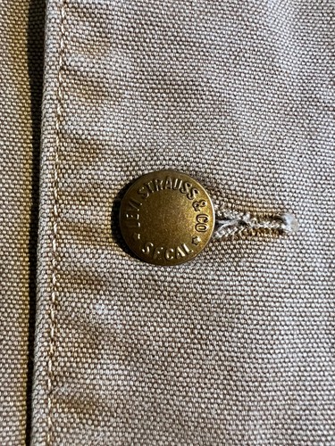 Levi’s Engineer Chore Jacket L Large Railroad Coat Utility Brown Duckcloth Rare - Picture 6 of 24