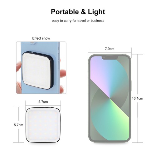 Mini Magnetic Pocket Light for MagSafe for iPhone 14 15 LED Cube Fill Light Lamp - Photo 3 sur 8