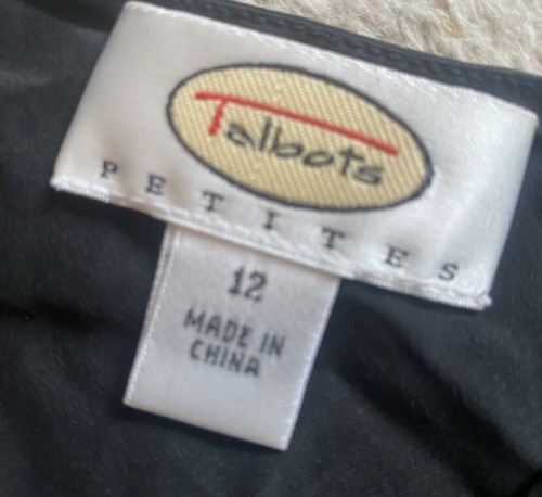 Talbots Silk Black Tank Blouse Size 12 Women’s  - Picture 7 of 7