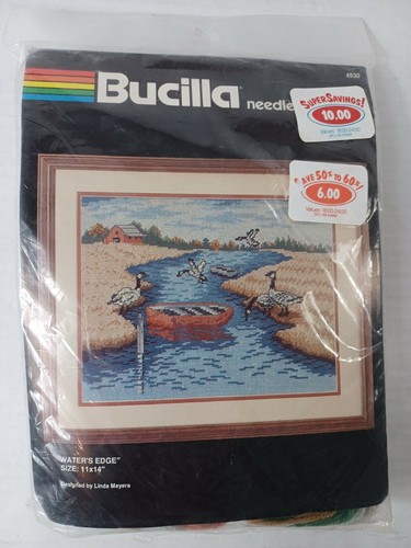 Bucilla "Waters Edge" Nadelspitzen-Kit 11" x 14" Linda Meyers 4530 neu versiegelt - Bild 1 von 4
