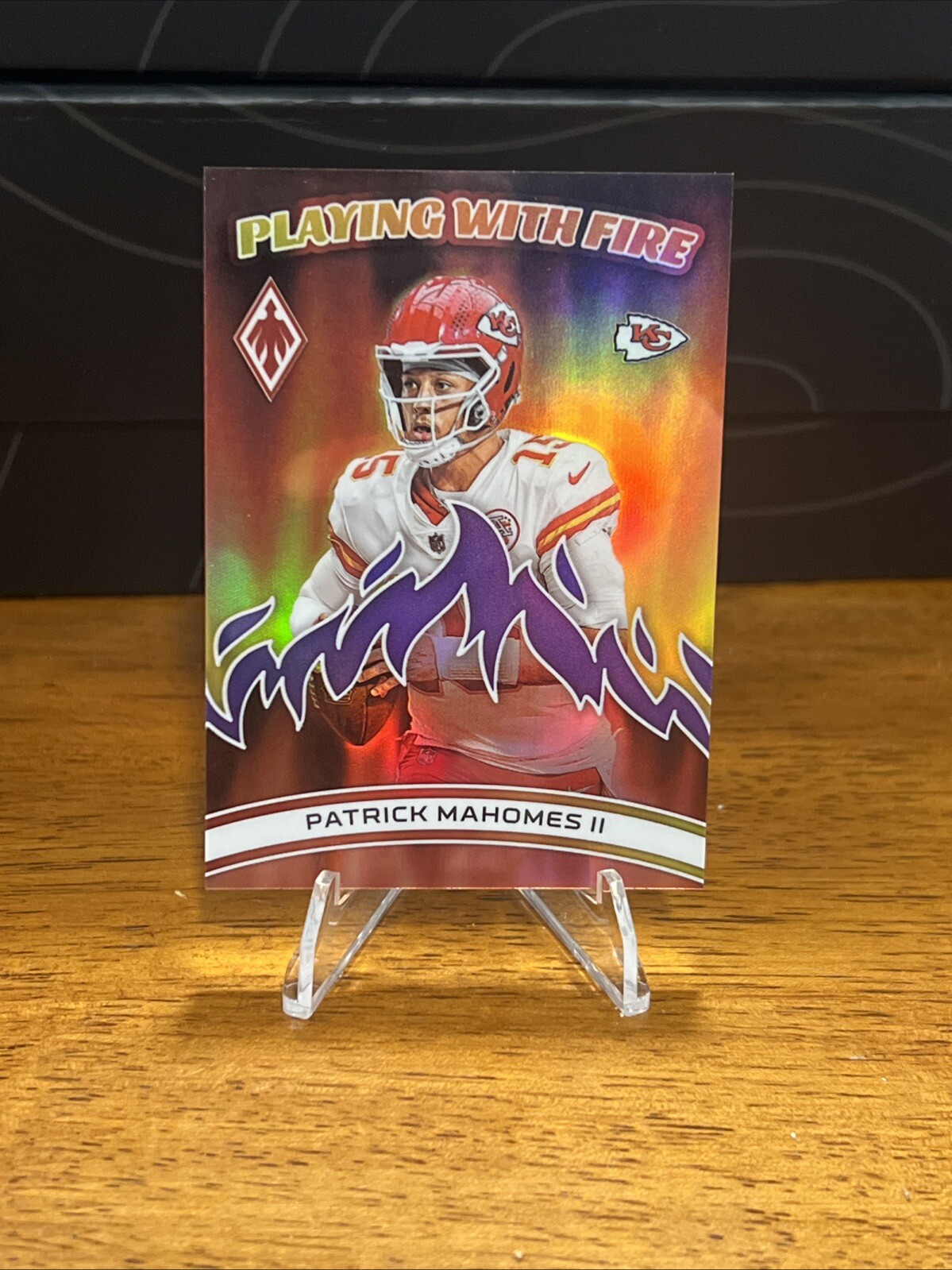 2023 Panini Phoenix Patrick Mahomes II Playing with Fire Purple Prizm  /99