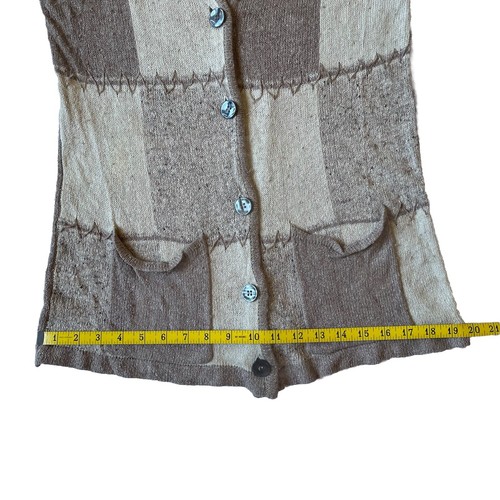 Carducci Vintage Button Cardigan Sweater M Silk/Acrylic/Angora/Nylon Brown/Tan - Picture 7 of 24