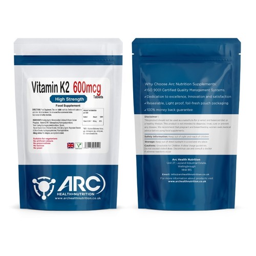 Vitamin K2 MK7 Menaquinone 600mcg Supplement 120 Tablets - Picture 3 of 9