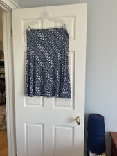Lularoe XL slinky blue geometric A-line skirt beautiful excellent condition XL