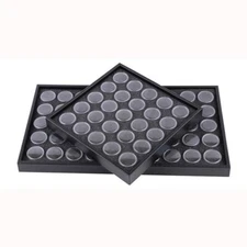 25/50Space Nail Rhinestones Storage Container Case Clear Plastic Organizer Box