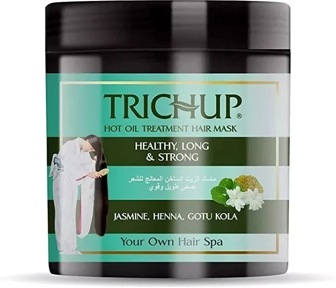 2 X Trichup Mascarilla Capilar Tratamiento Aceite Caliente Saludable, Larga y Fuerte con Jazmín 500 ml Foto 2 de 3