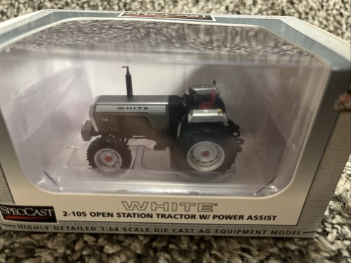 2025 SpecCast 1:64 White 2-105 Tractor with Front Wheel Power Assist NEW!! - Picture 2 of 3