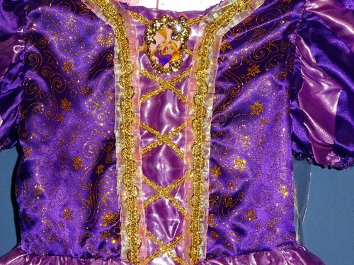 DISNEY RAPUNZEL COSTUME DRESS GIRLS 3T-4T;7-8;HEADBAND-WAND-PETTICOAT-SOCKS-LOT - Picture 29 of 31