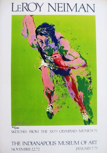 Leroy Neiman nummeriertes Exlibris "Indianapolis Museum of Art" 72' Olympiade München - Bild 3 von 8