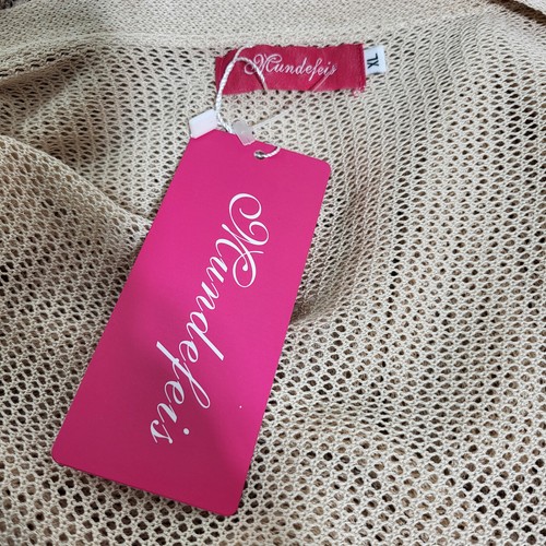 NWT Mundefeis Sz XL Open Duster Cover Up Long Sleeves w/ Stripes Beach Coastal - Picture 9 of 14