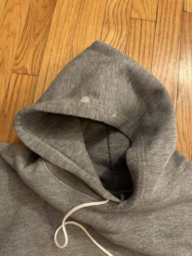 Vintage 1980s Russell RARE Double Face Layer Tri-Blend Gray Hoodie Men's Size L - Picture 22 of 23