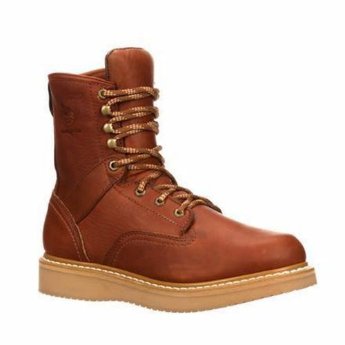 La Géorgie Homme compensées à Lacets Travail bottes marron G8152 La Géorgie Homme compensées à Lacets Travail bottes marron G8152
