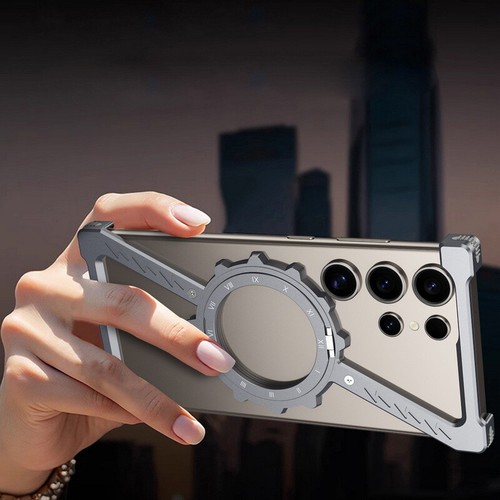 Funda sin marco con soporte de anillo magnético ultra aluminio para Samsung S25 S24 S23 S22 - Imagen 15 de 24
