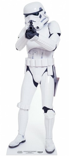 GRANDE FIGURINE STORMTROOPER STAR WARS EN CARTON RIGIDE TAILLE REELLE - Picture 2 of 2