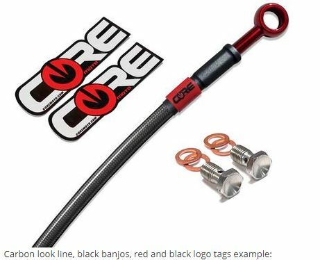 COREMOTO NON ABS FRONT AND REAR BRAKE LINE KIT FOR KAWASAKI ZX6R 2005-2006 - Bild 11 von 38