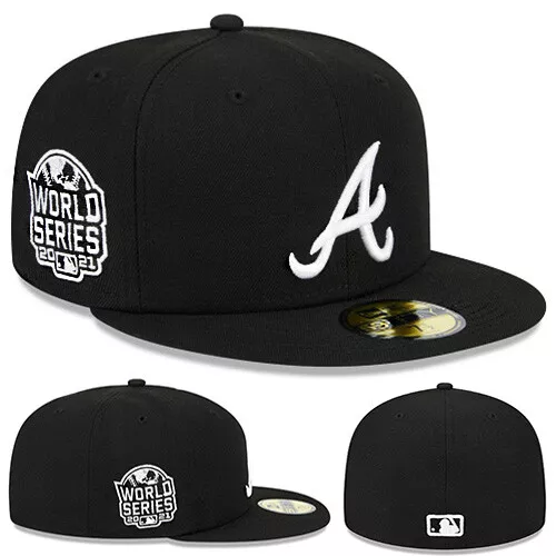 ATLANTA BRAVES 2021 WORLD SERIES BLACK GRAY BRIM NEW ERA FITTED